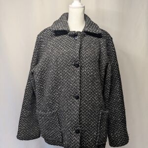 Women's Oversized Wool Coat From Branigan Weavers. Size L. Made In Ireland